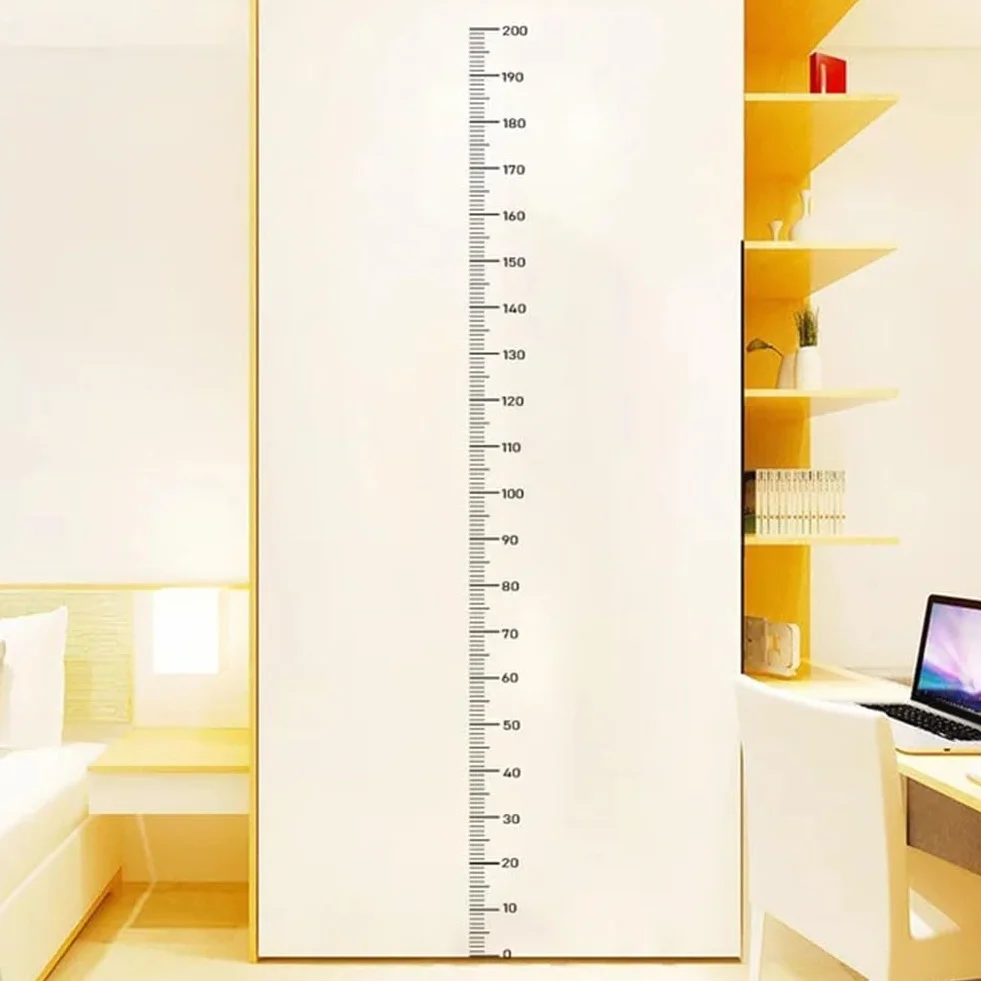 Autocollants Muraux Imperméables Toise Murale Enfants Amovibles Chambre