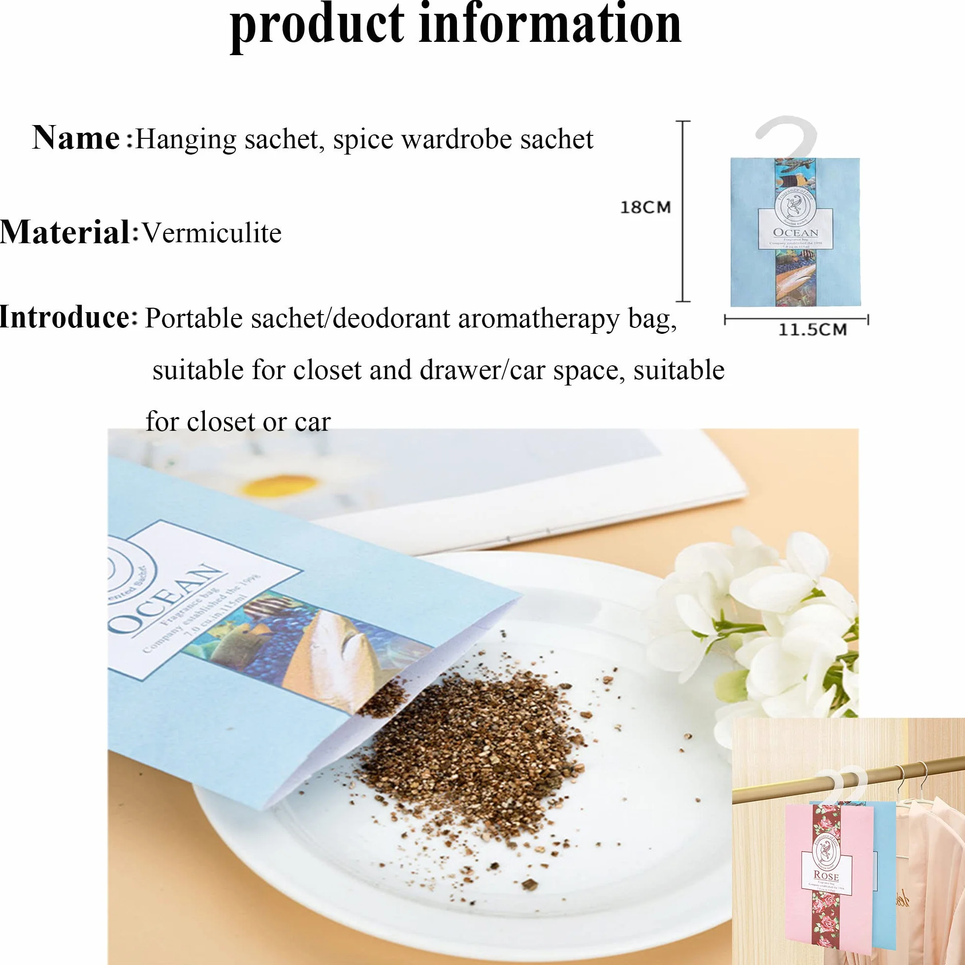 Sachet Armoire Parfumé 6PCS, Parfum d'Ambiance Maison, Lavande Placards Parfum Voiture
