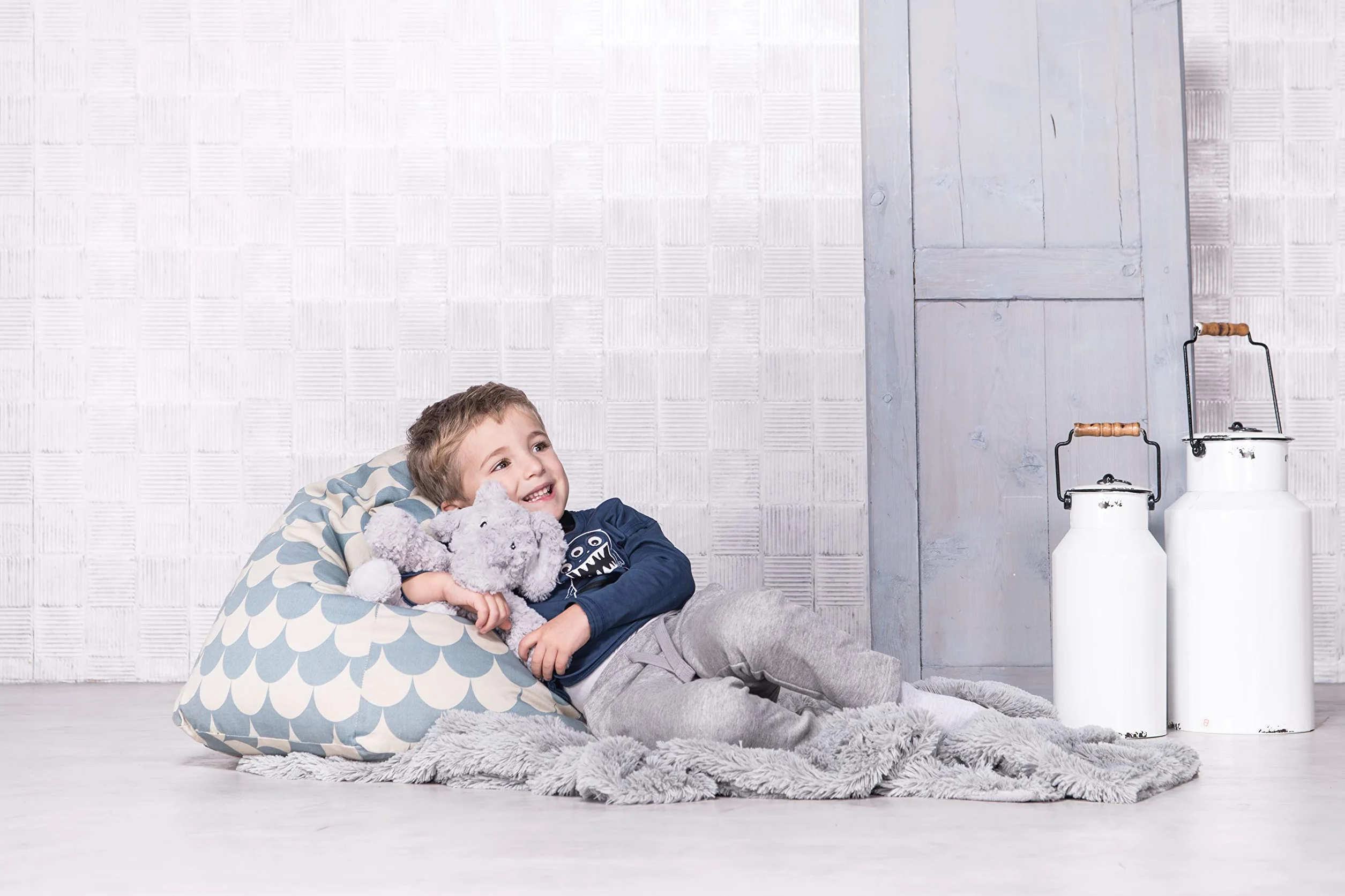 Bouillotte Micro-Onde Peluche 23 cm Éléphant pour Bébé Coliques