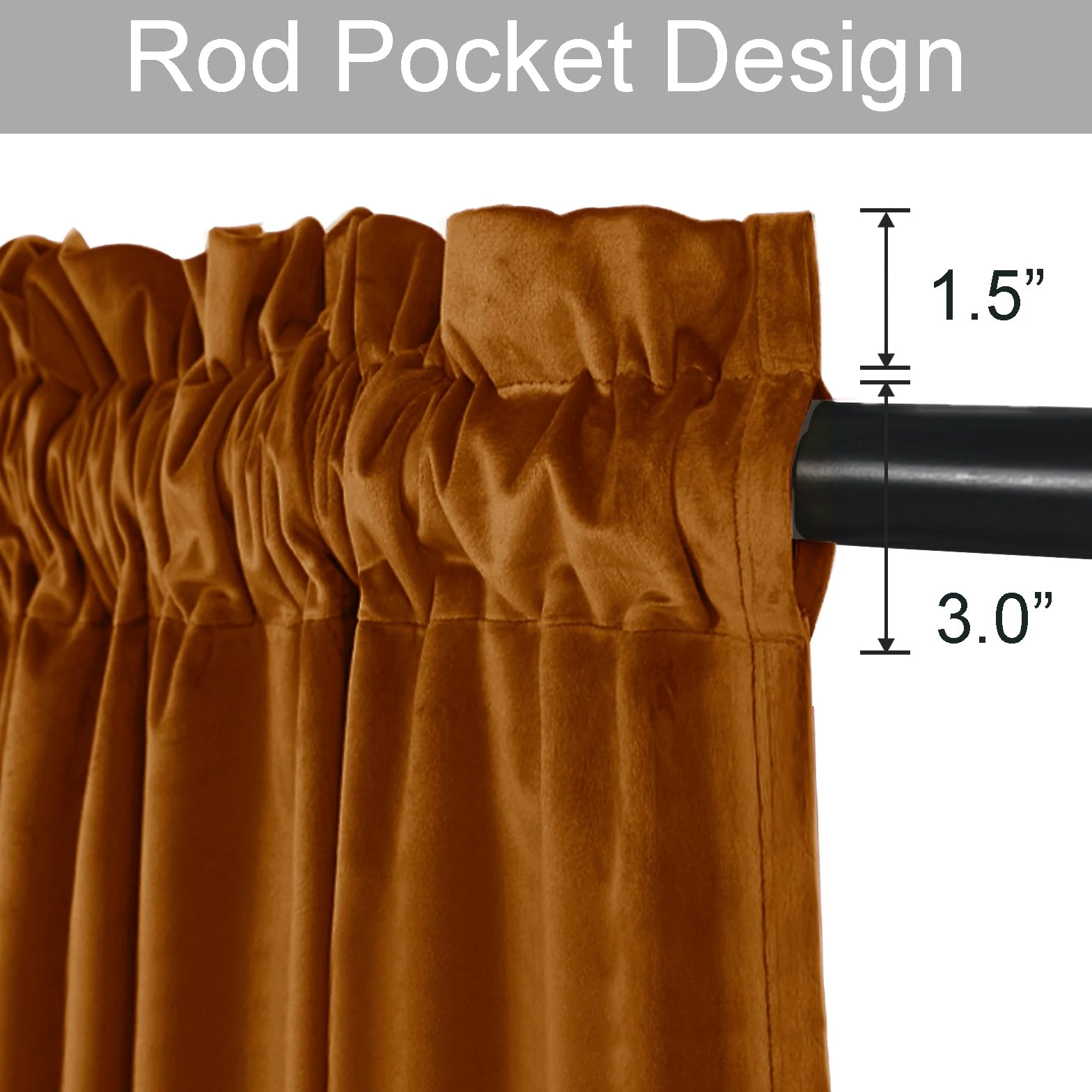 JIUZHEN Lot de 2 Rideaux occultants de fenêtre en Velours épais à Isolation Thermique avec embrasses, Rouge Terre Cuite, 213,4 cm, 132,1 x 213,4 cm (l x L), Rouge Terre Cuite