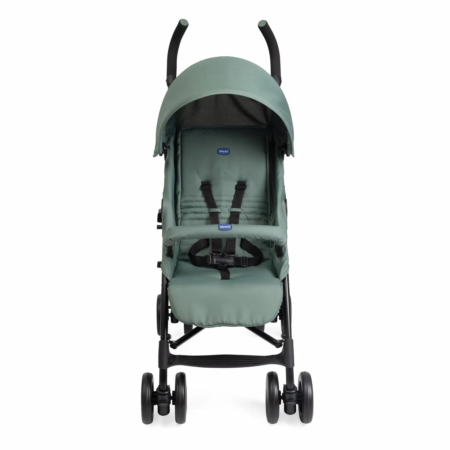 Chicco Echo Lite Poussette canne bébé légère 0-22 kg dossier inclinable 4 positions siège spacieux double frein roues pivotantes vert