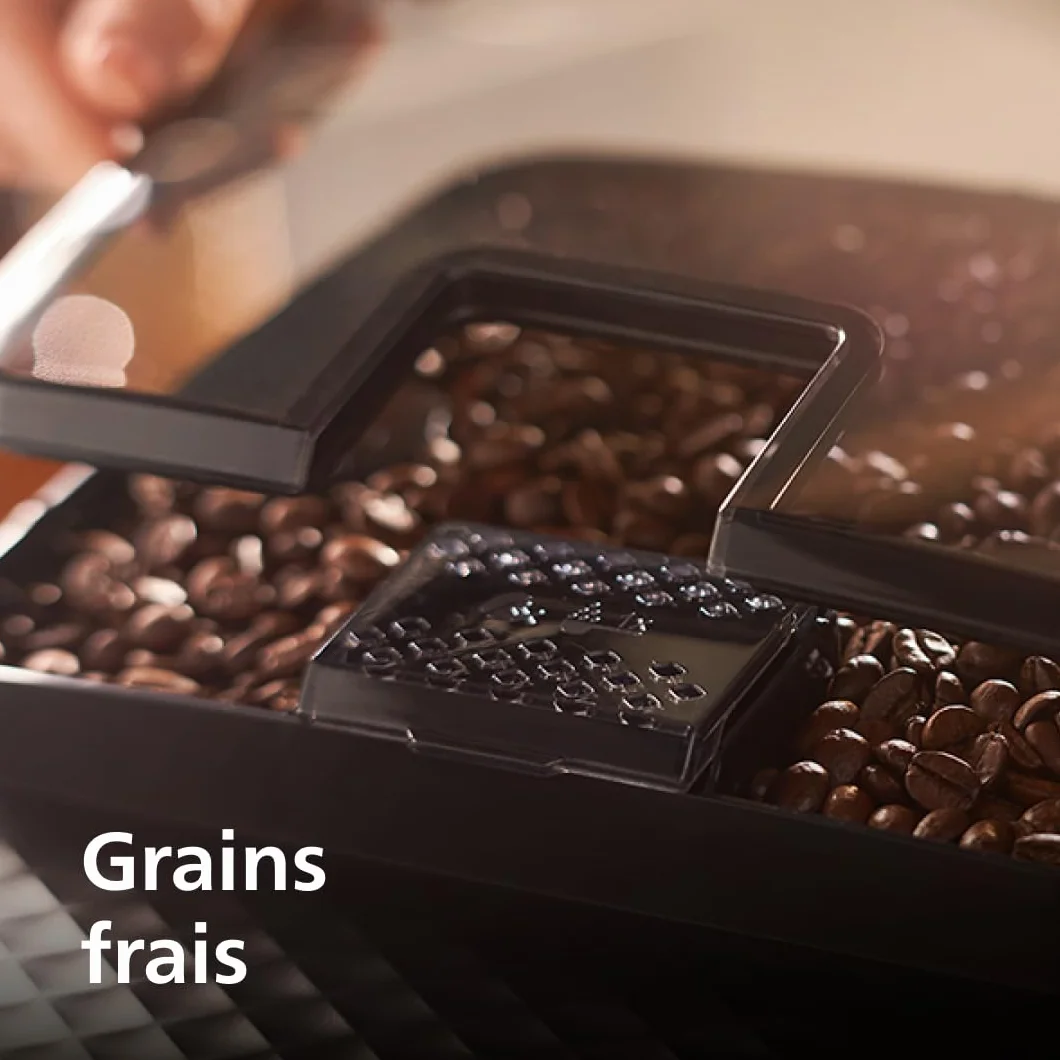 PHILIPS Expresso broyeur Série 2200-2 Machine à café grain Écran tactile Noir mat EP2220/10