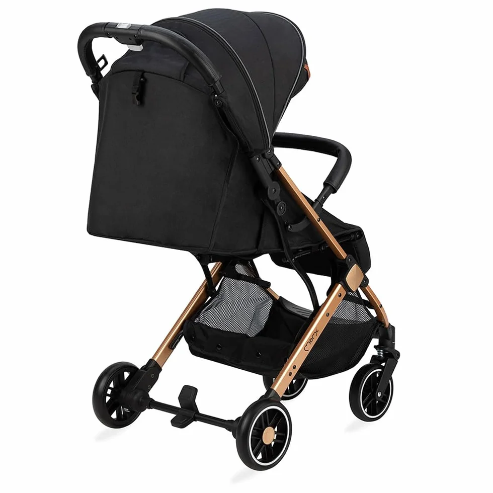 MoMi ESTELLE Poussette compacte légère pliable 6 mois 15 kg dossier inclinable repose-pieds réglable roues amorties grand panier harnais 5 points