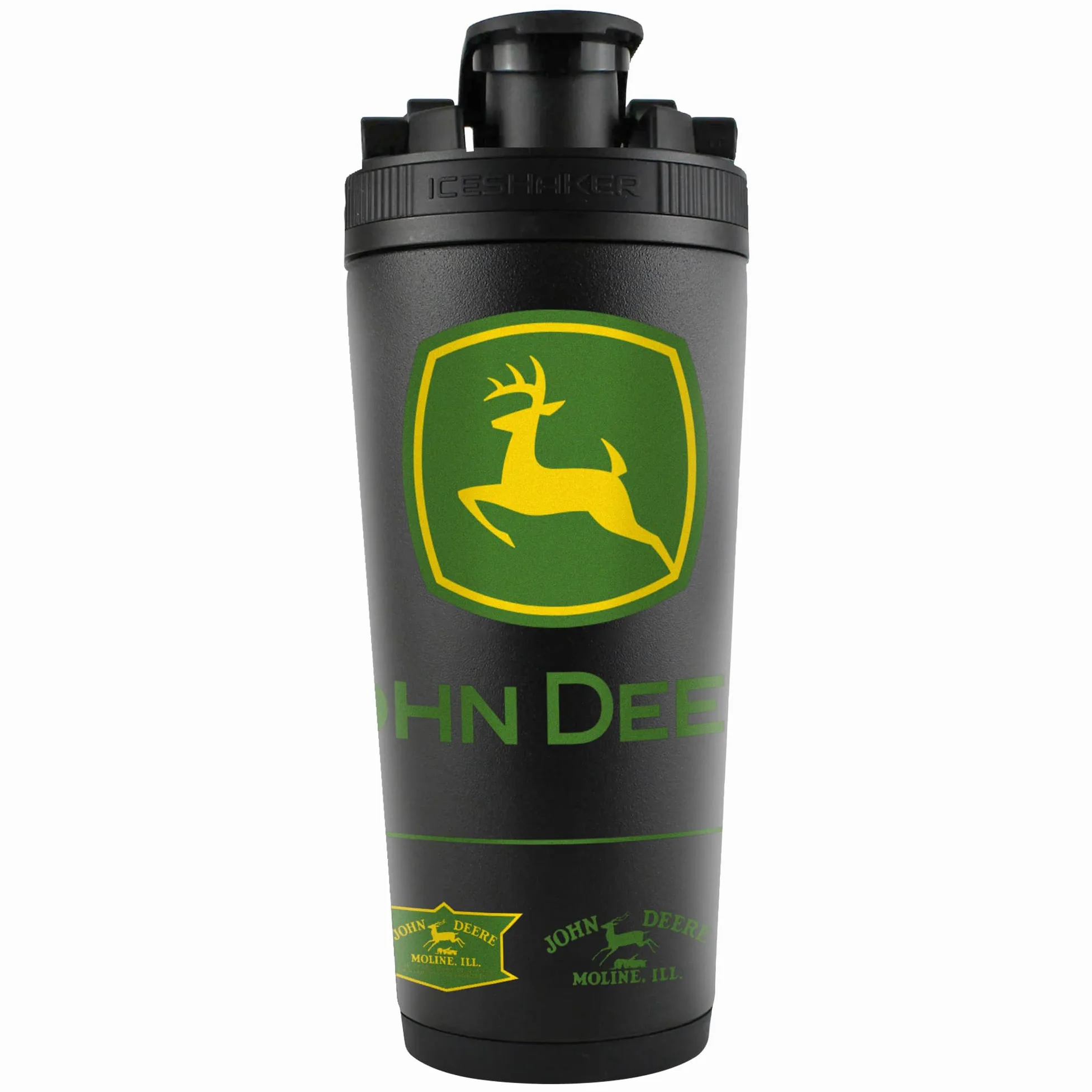 WinCraft Shaker à glace en acier inoxydable 4D avec logo John Deere Vintage 760 ml