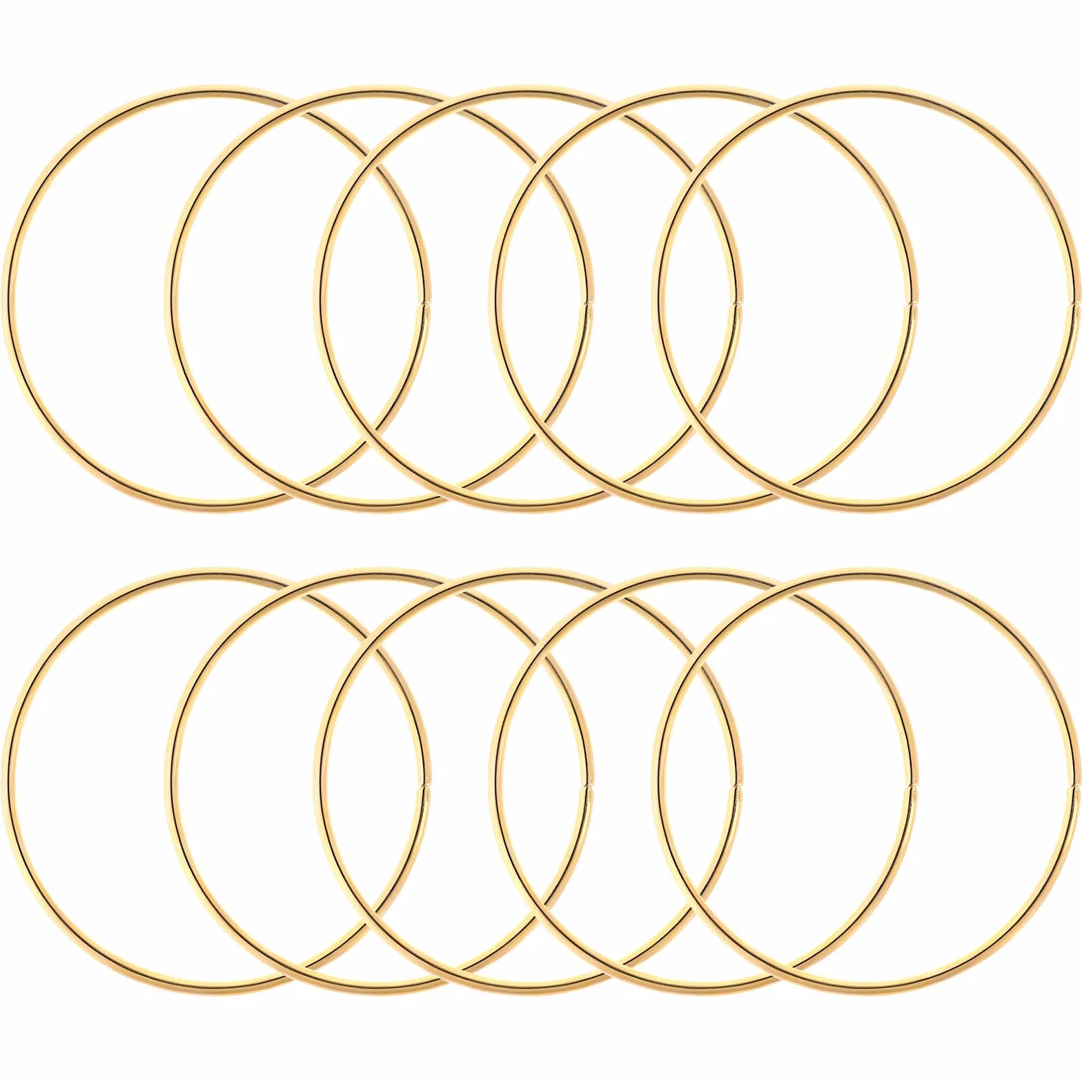 Anneaux en métal doré lot de 10 pour bricolage macramé couronnes mariage attrape-rêves