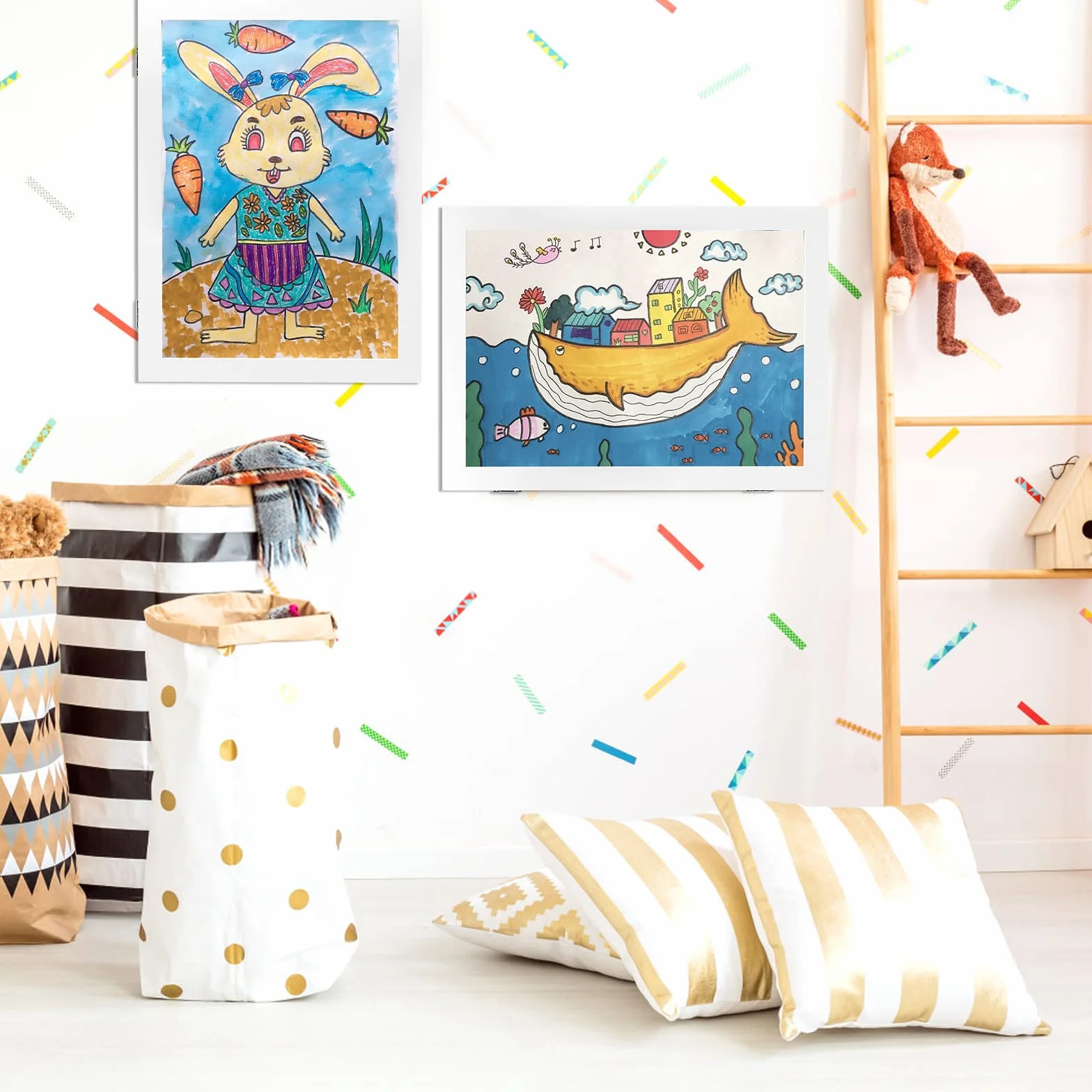 Cadre Photo A4 Blanc pour Dessin Enfant