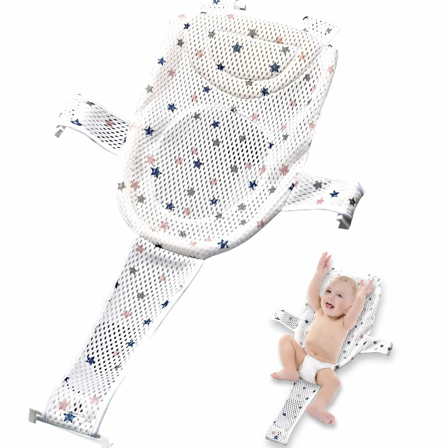 Hamac de Bain pour Bébé Antidérapant Pliable 0-36 Mois