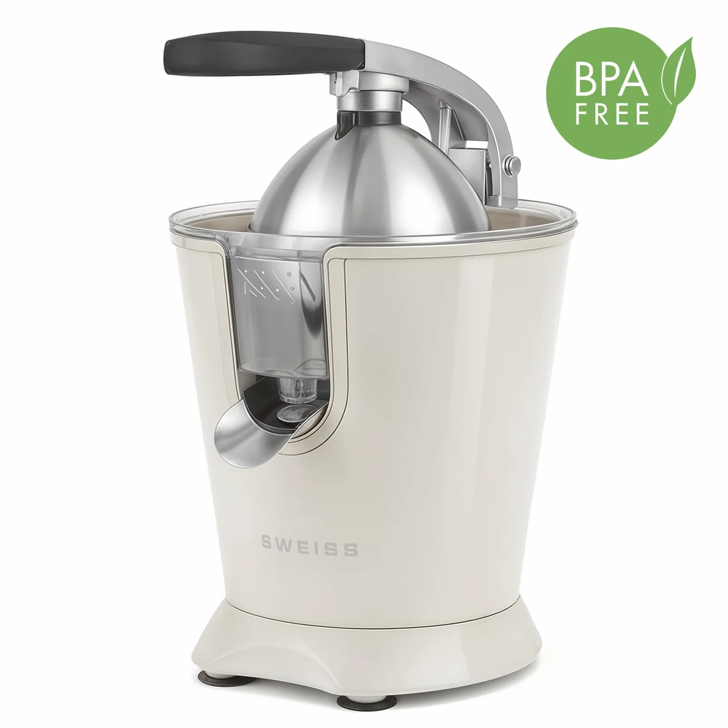 SWEISS Presse-agrumes électrique professionnel ZEST8 160W Bec verseur anti-gouttes Compatible lave-vaisselle