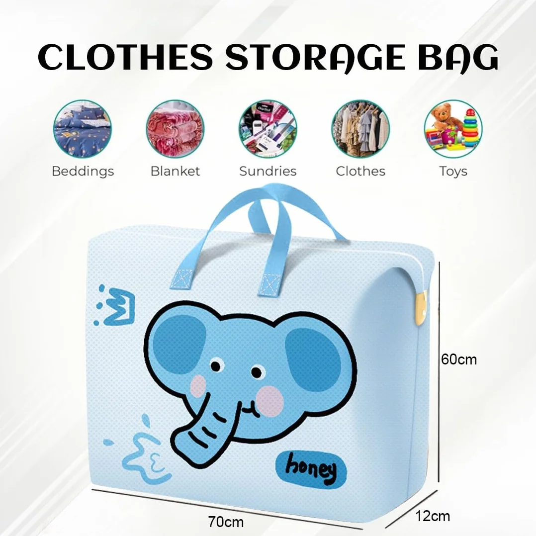 Trousse de Soin Bébé Géante Elephant Cartoon, Sans Odeur, Douce, Grande Capacité pour Vêtements et Couvertures