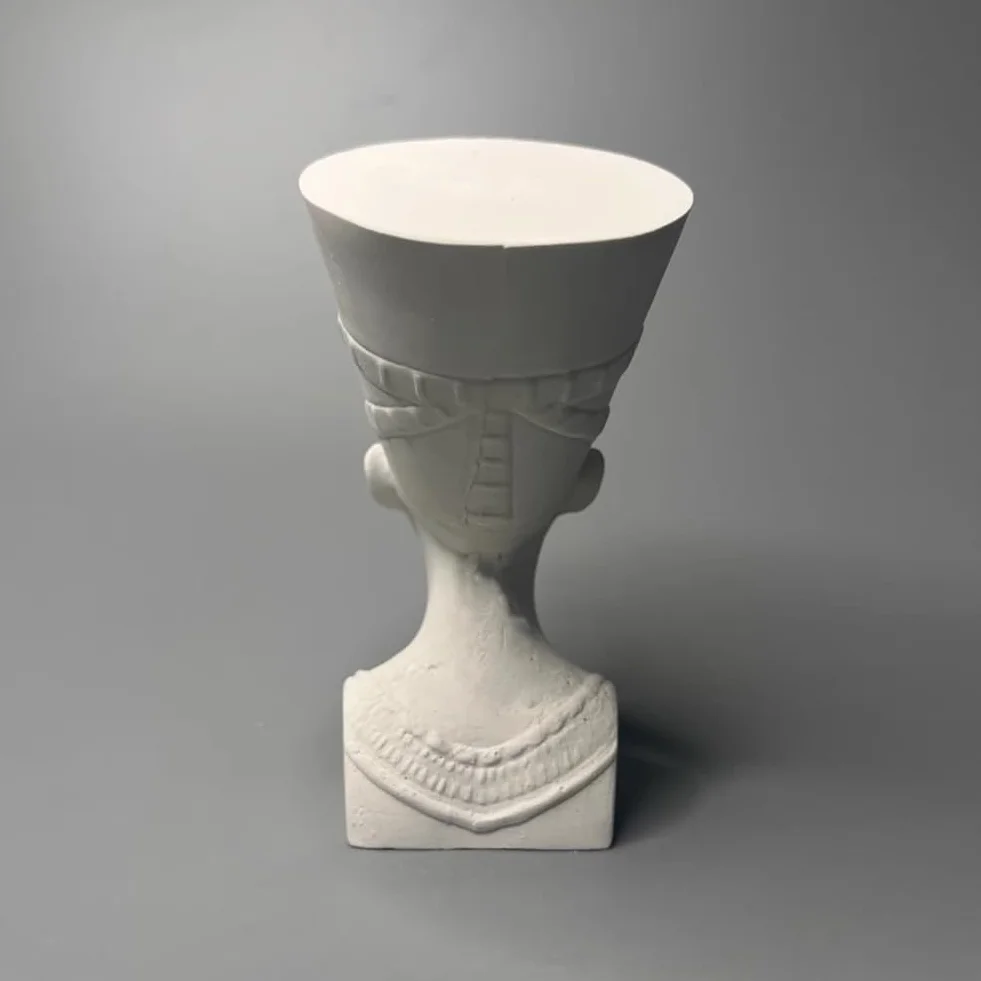 Statue Reine Nefertiti Buste Tête Figurine Gypse Sculpture Décoration Intérieur Moderne