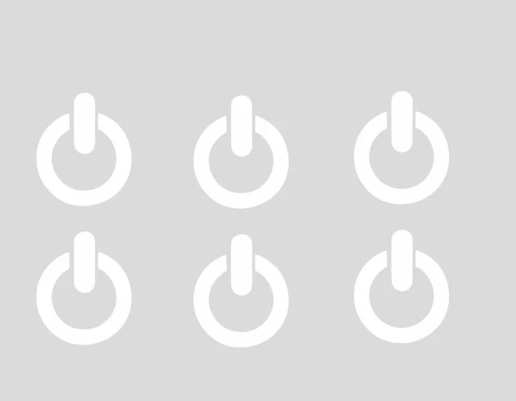 Autocollant symbole d'alimentation (RPM4/2) pour interrupteur blanc 10 mm