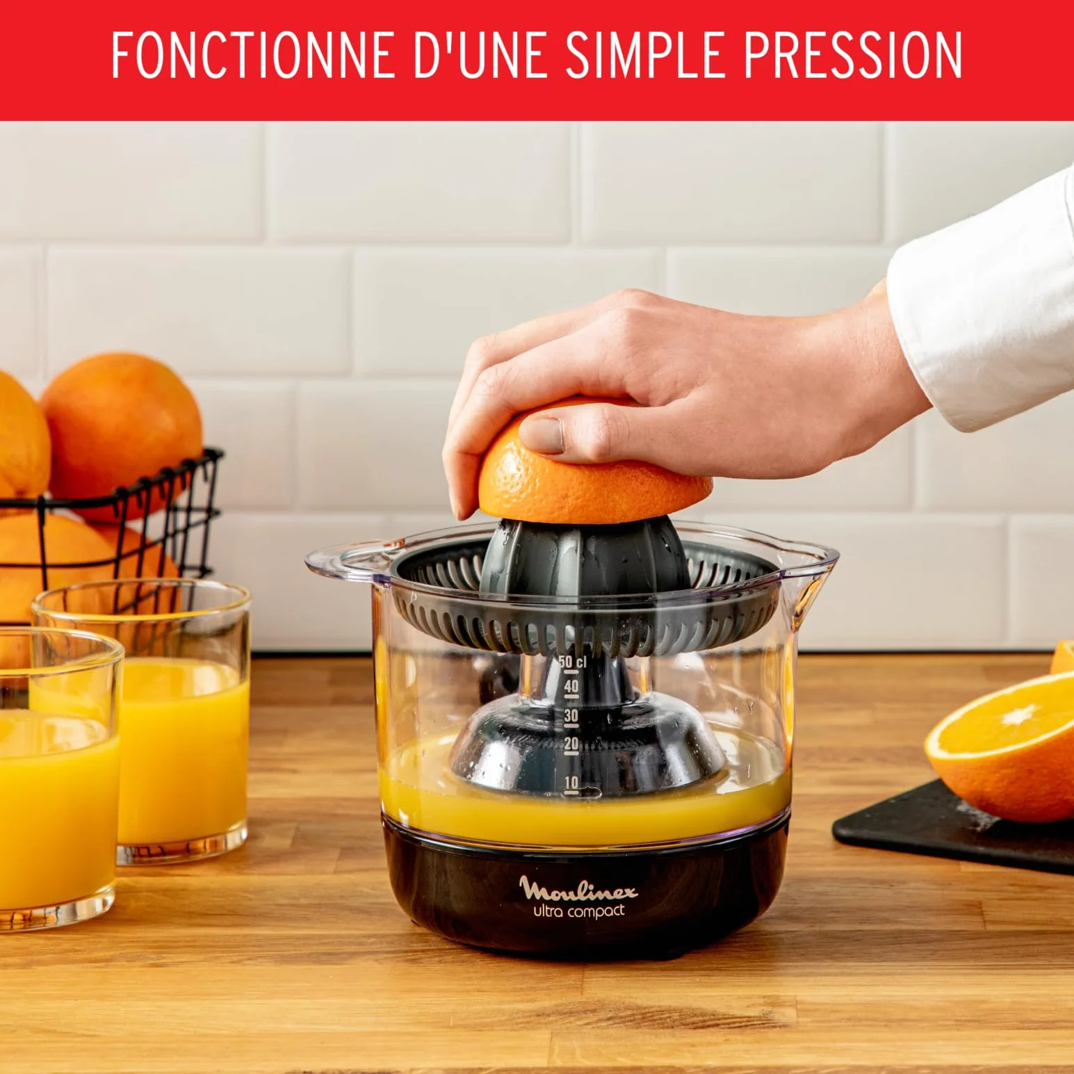 Moulinex Presse-agrume électrique Double rotation 0.45 L Noir