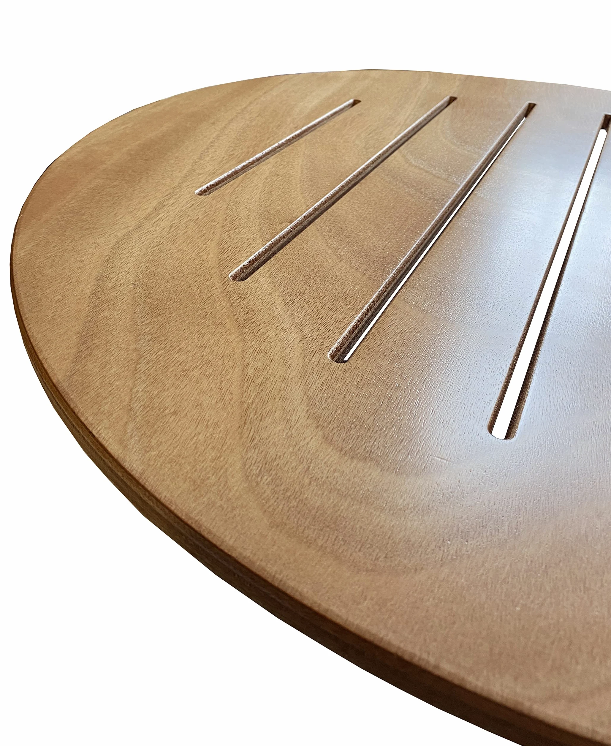 Castelmerlino Silvia Table Pliante, Métal, Okume Natural, Rond