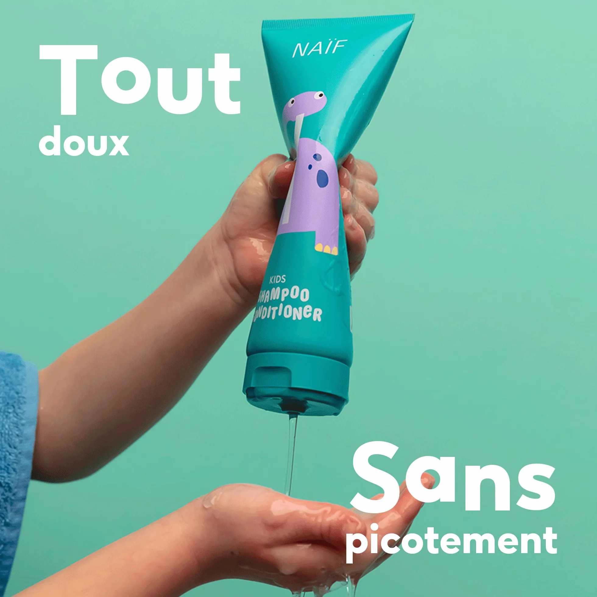 Naïf Shampoing et après-shampoing 2 en 1 pour enfants 250 ml 0% SLES testé dermatologiquement