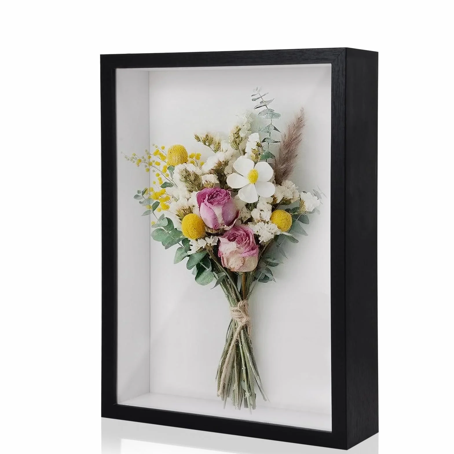 XIATIAN Cadre Photo Profond 3D 25,4 x 20,3 cm Noir Cadre Vitrine à Remplir