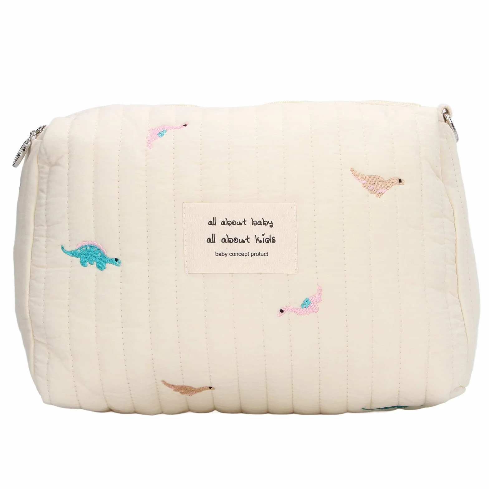 Pochette pour Biberon à Langer Trousse de Toilette à Fermeture éclair Rangement Portable Bébé Voyage Dinosaure