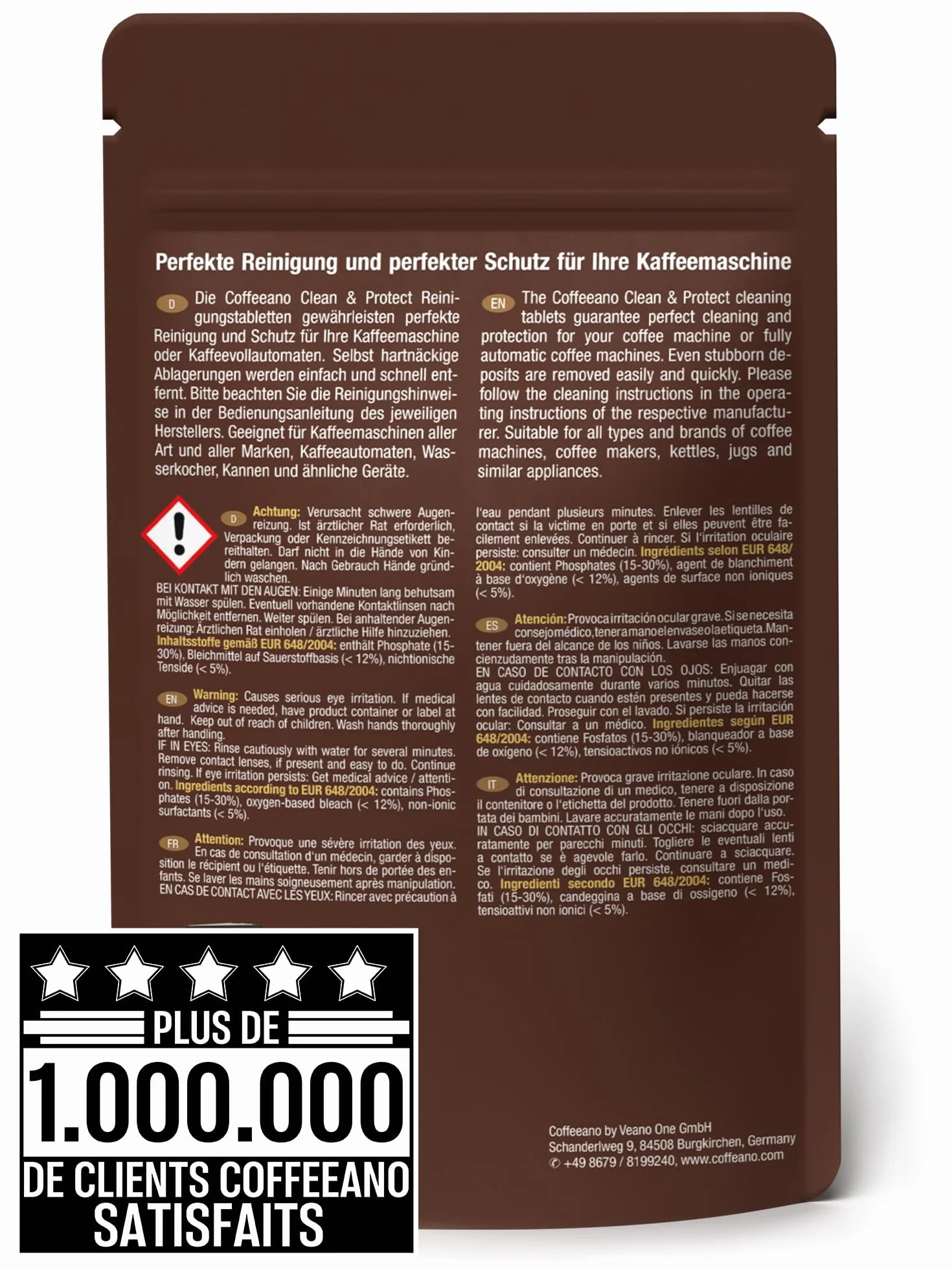Pastilles de nettoyage pour machines à café Jura, Krups, Melitta, Delonghi, Siemens, Philips, Bosch, Tassimo, Nespresso, Sage, Senseo - Coffeeano