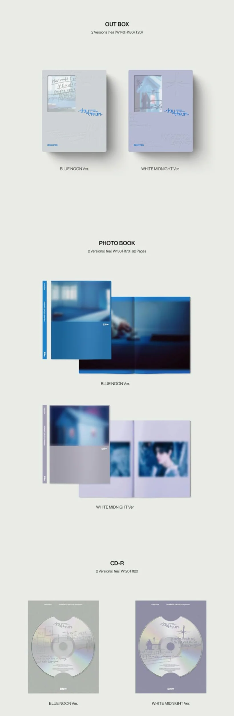 EN HYPEN ROMANCE UNTOLD DAYDREAM WHITE MIDNIGHT VERSION