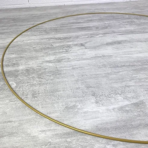 Lealoo Grand Cercle XXL métallique doré diam. 80 cm Anneau epoxy Or Attrape rêves