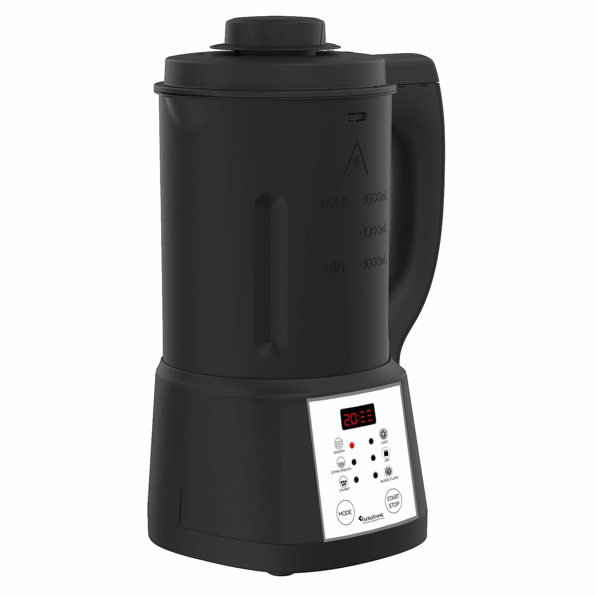 TurboTronic Mixeur à Soupe 1,6L 1000W 6 Programmes Multifonction pour Soupes Smoothies et Alimentation pour Bébés