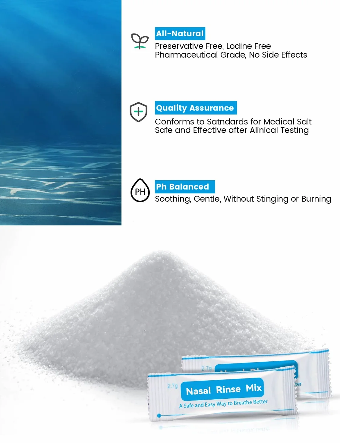 Sinus Flush Supplement, 40 Sachets de Sels de Rinçage des Sinus