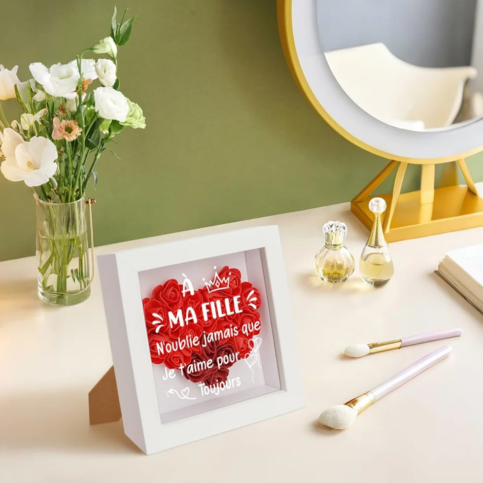 Cadre Photo 3D Cadeau pour Ma Fille Anniversaire Noel Saint Valentin