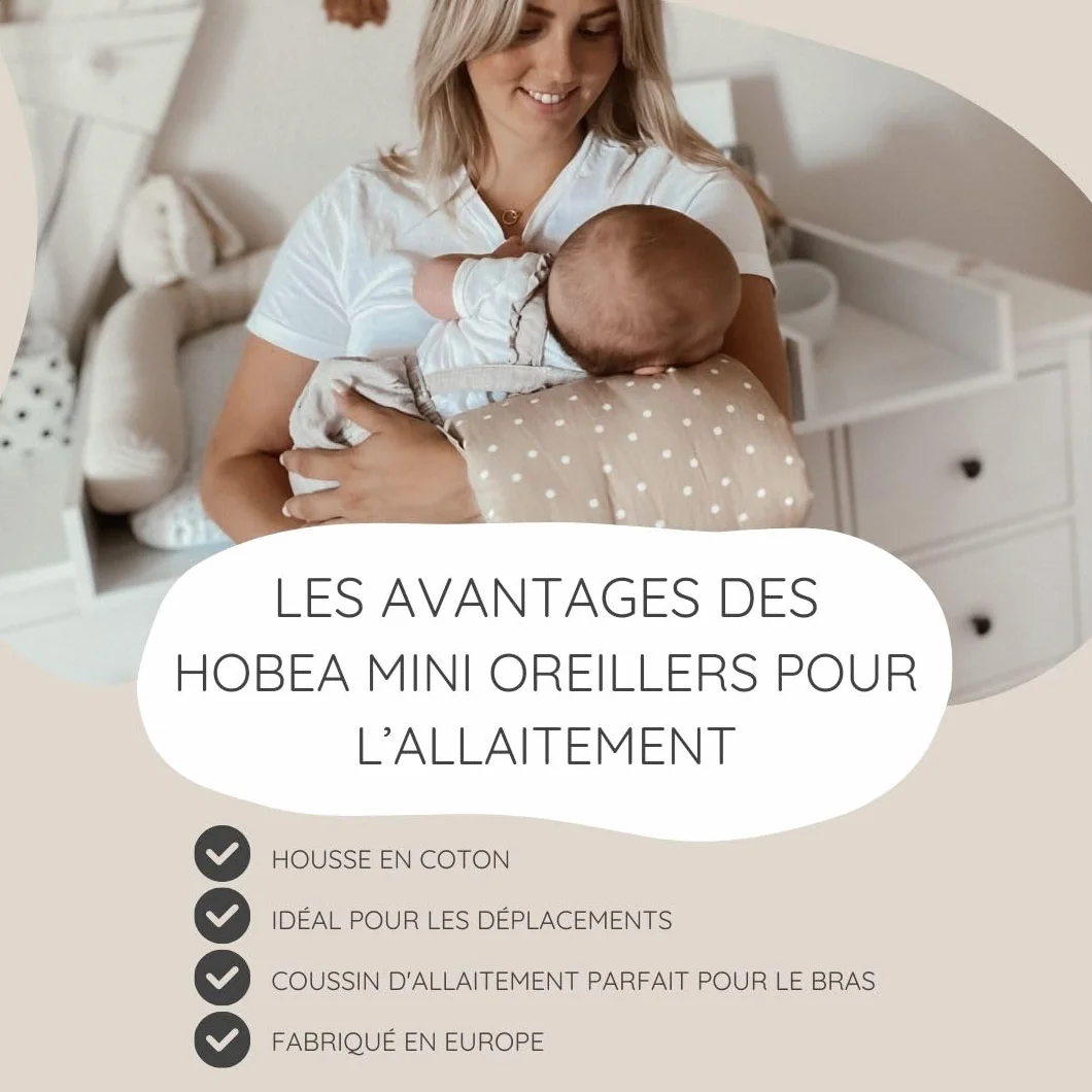 HOBEA-Germany Coussins d’Allaitement Mini oreillers pour déplacements Coeurs Vieux Rose