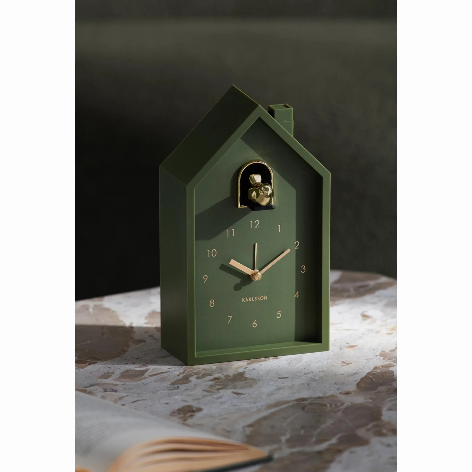Karlsson KA6077GR Horloge murale coucou Vert
