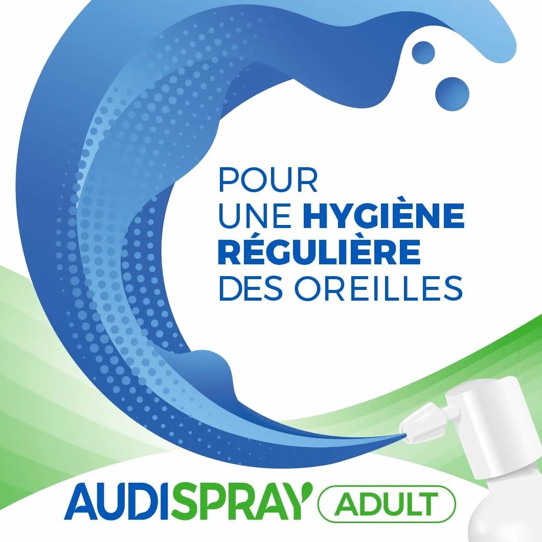 AUDISPRAY ADULT Spray Hygiène Oreille Eau de Mer Purifiée 100% Naturelle 50ml Made in France