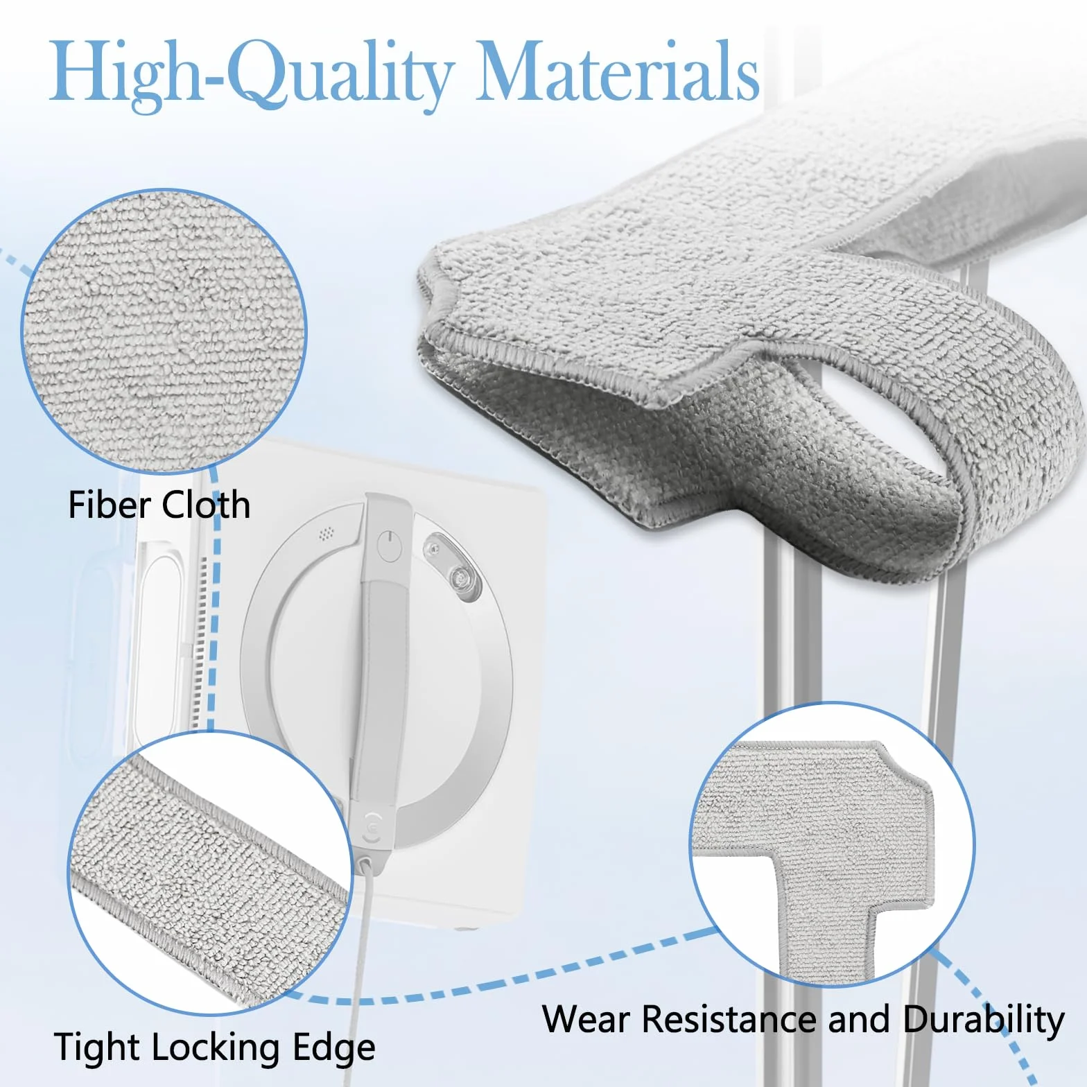 Ecovacs Winbot W2 PRO W1 Pro Microfibre Serpillère Rechange Kit 9 Pièces