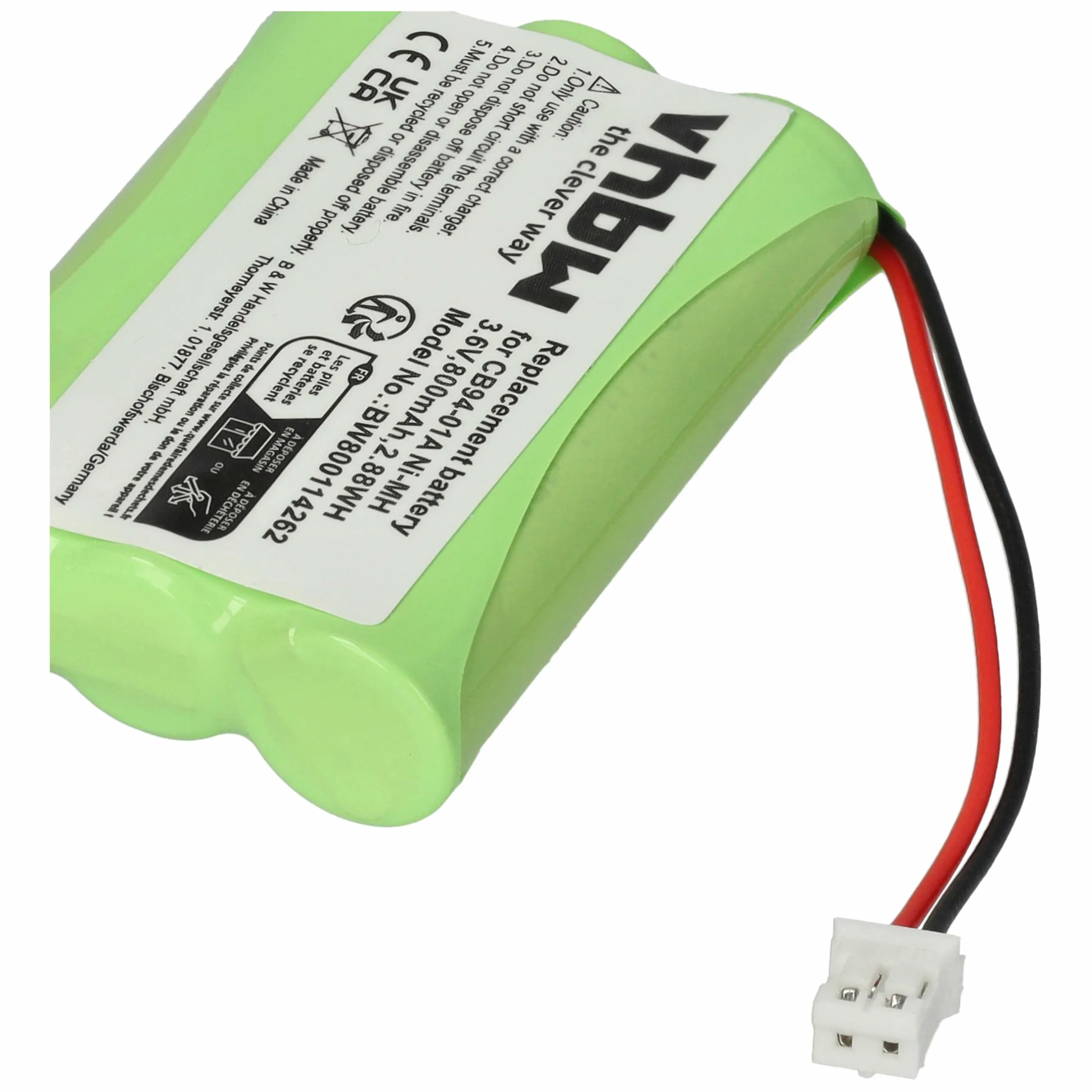 vhbw Batterie Compatible Motorola MBP853PU Moniteur bébé Babyphone 800mAh 3,6V NiMH