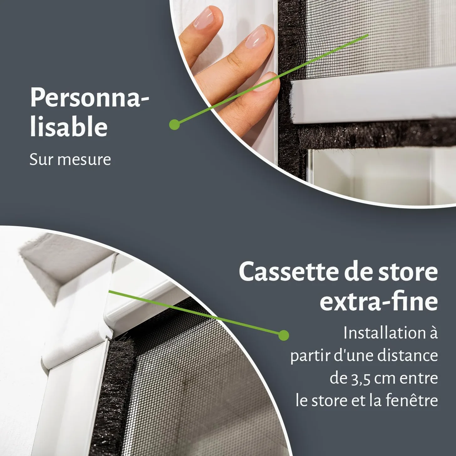 empasa moustiquaire fenêtre enroulable SMART, blanc, marron ou anthracite | Protection contre les insectes volet roulant Store, à monter soi-même, Couleur : blanc, Taille:70 x 130 cm