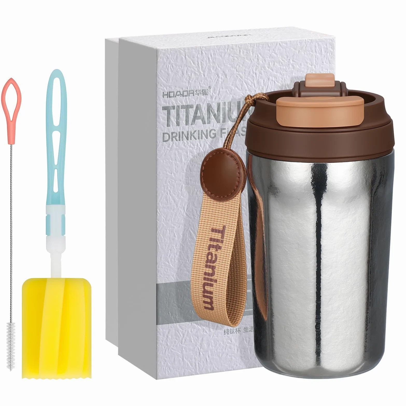 Tasse de voyage en titane de 414 ml