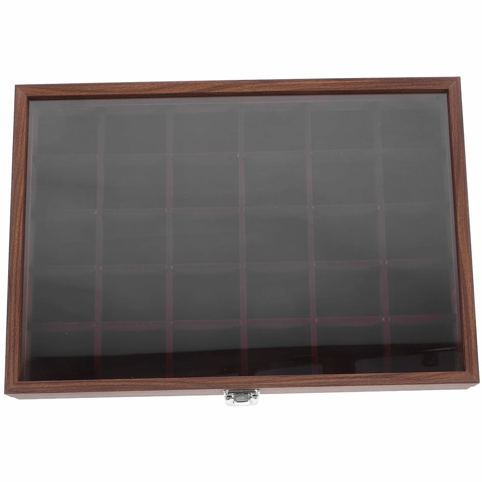 Boîte à Thé Bois avec Compartiments Rangement Sachets de Thé Multi-fonction avec Couvercle Transparent Organisateur Élégant pour Cuisine et Salon