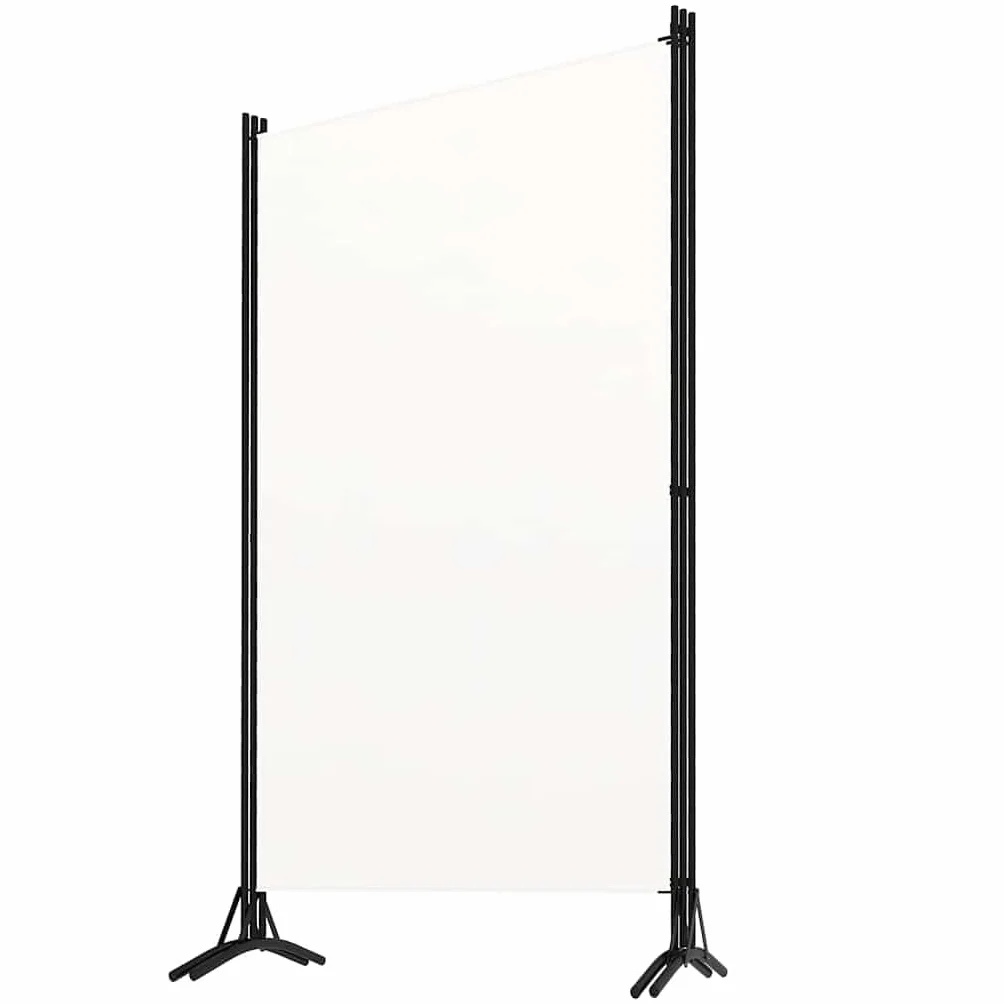 Cloison de séparation 3 Panneaux Blanc 260x180 cm Tissu, Paravent Multifonctionnel Séparateur de Pièces, Brise-Vue pour Bureau, Chambre, Salon