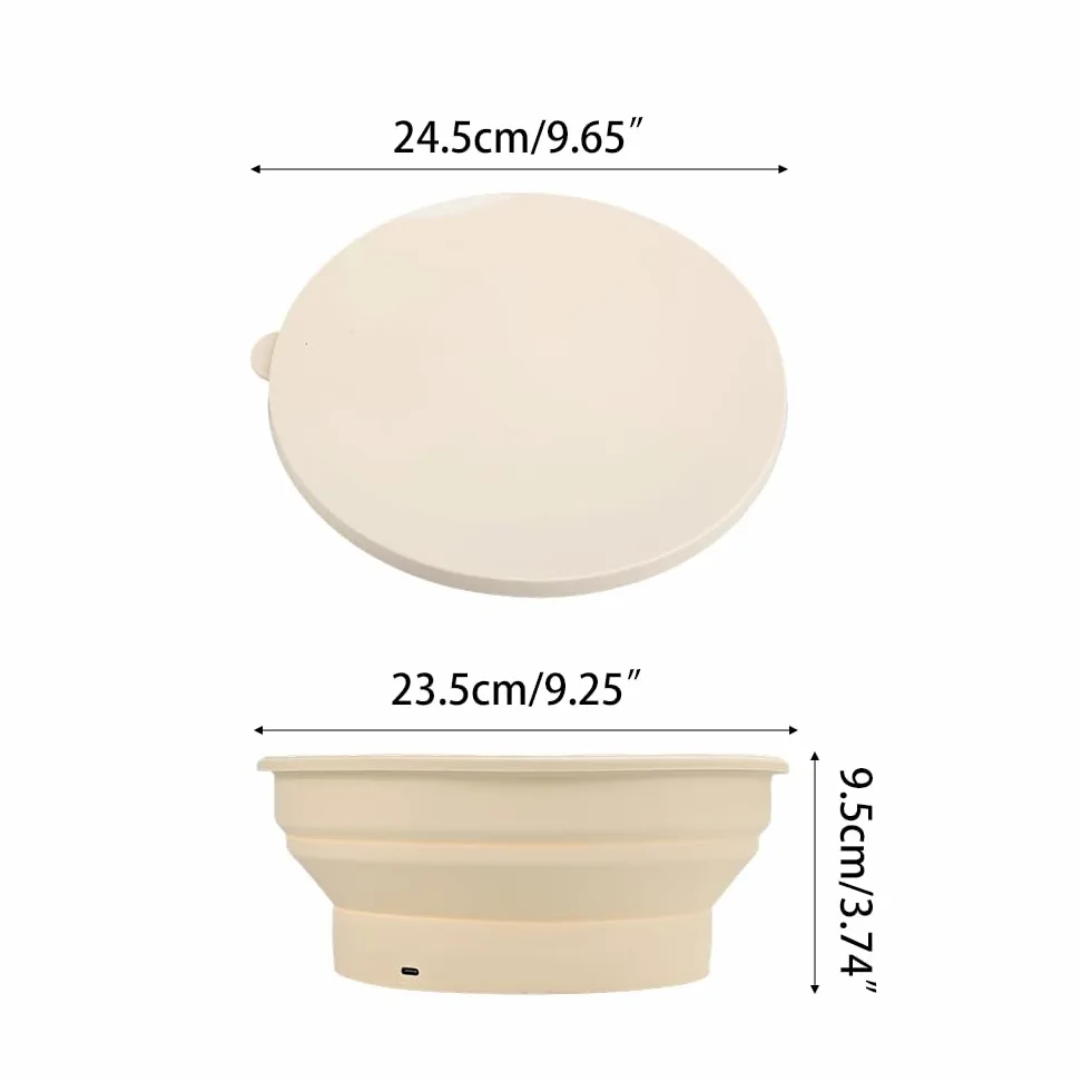 Panier à Pain Chauffant en Silicone, Panier de Fermentation Électrique Thermostatique, Bol de Fermentation Pliable pour le Levain, Idéal pour les Cuisines d'hiver, la Cuisson du Yaourt et des Pizzas