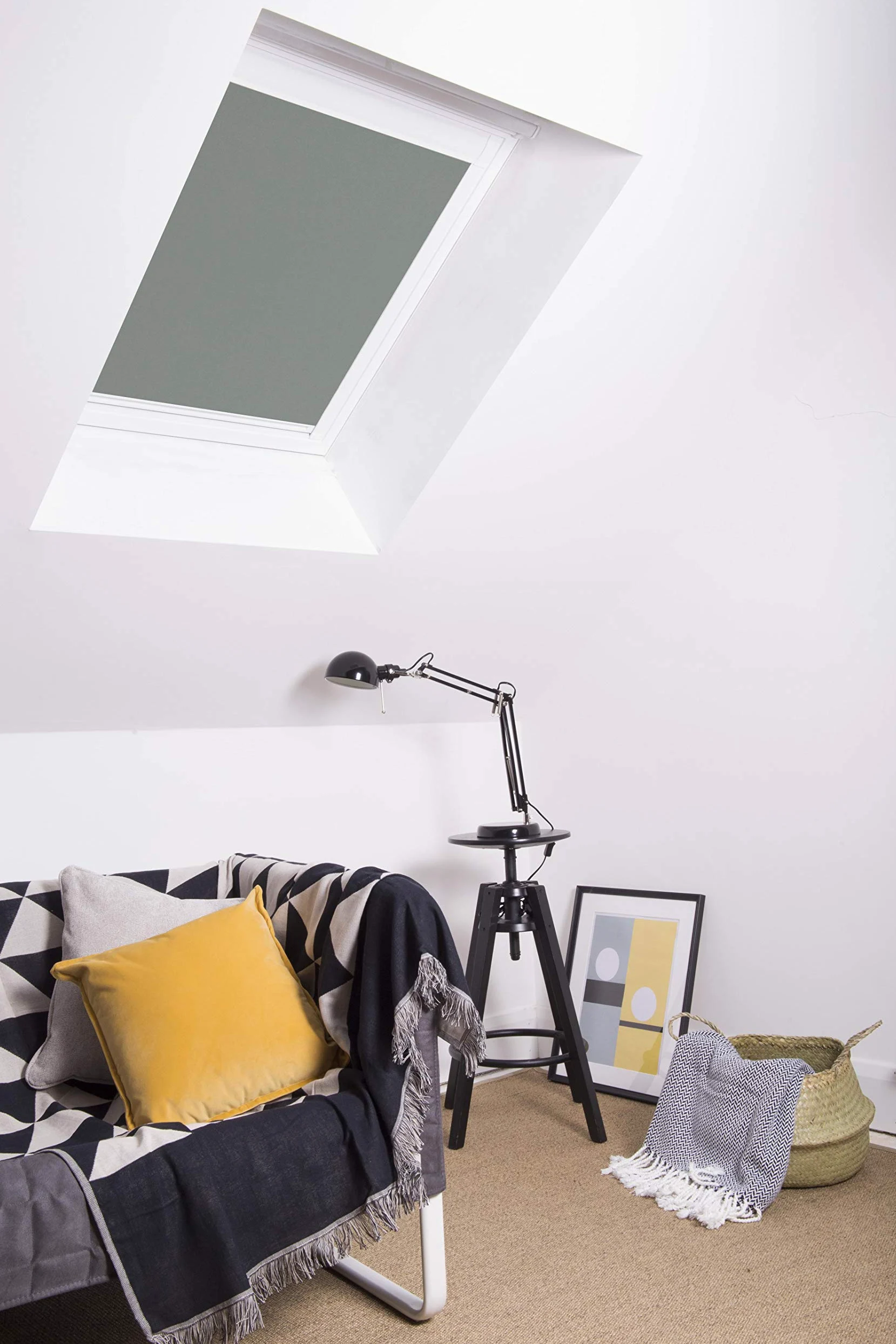 Bloc Store pour fenêtre de Toit Velux Cadre en Aluminium occultant Blanc MK4