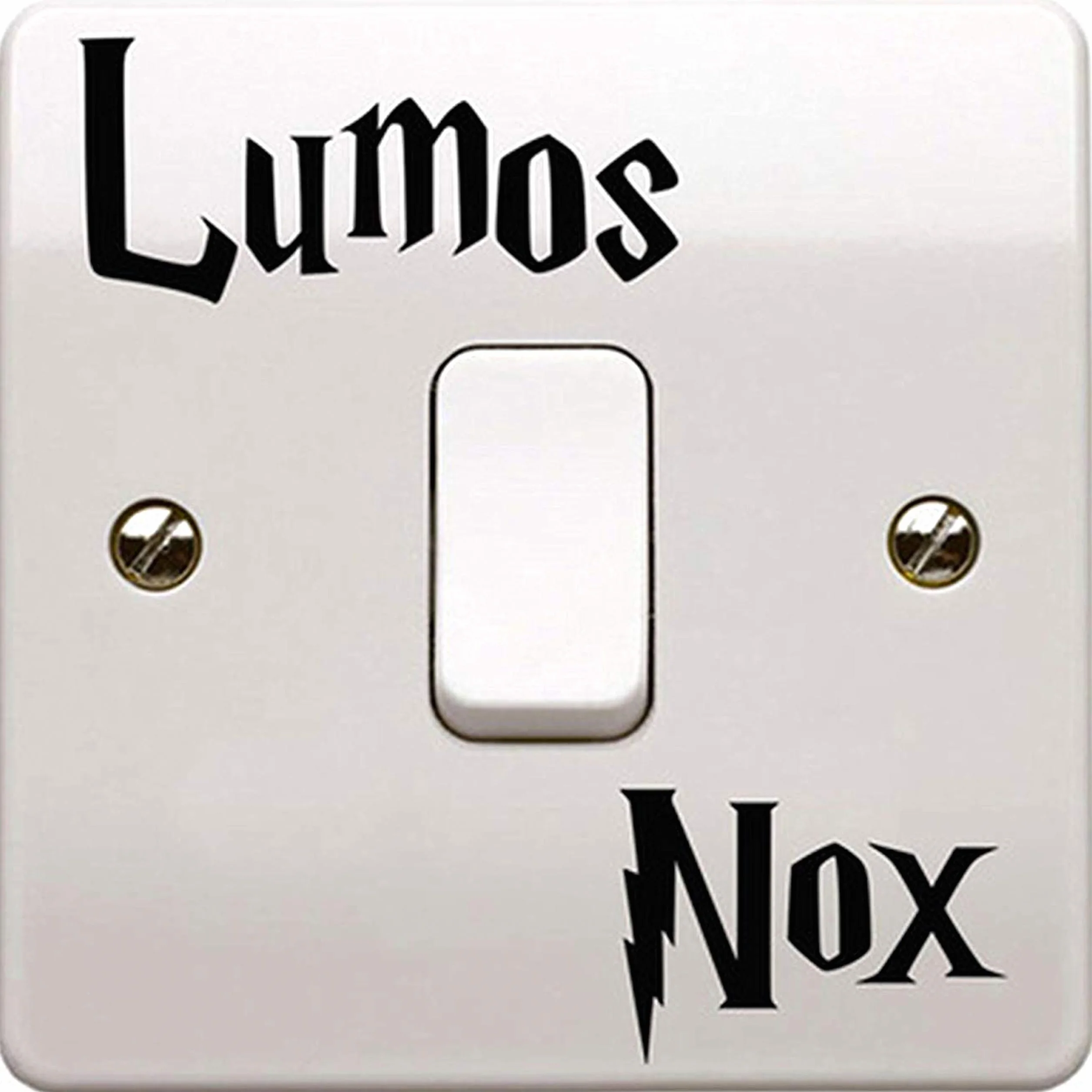 Autocollant en vinyle Harry Potter Lumos Nox pour interrupteur clair foncé