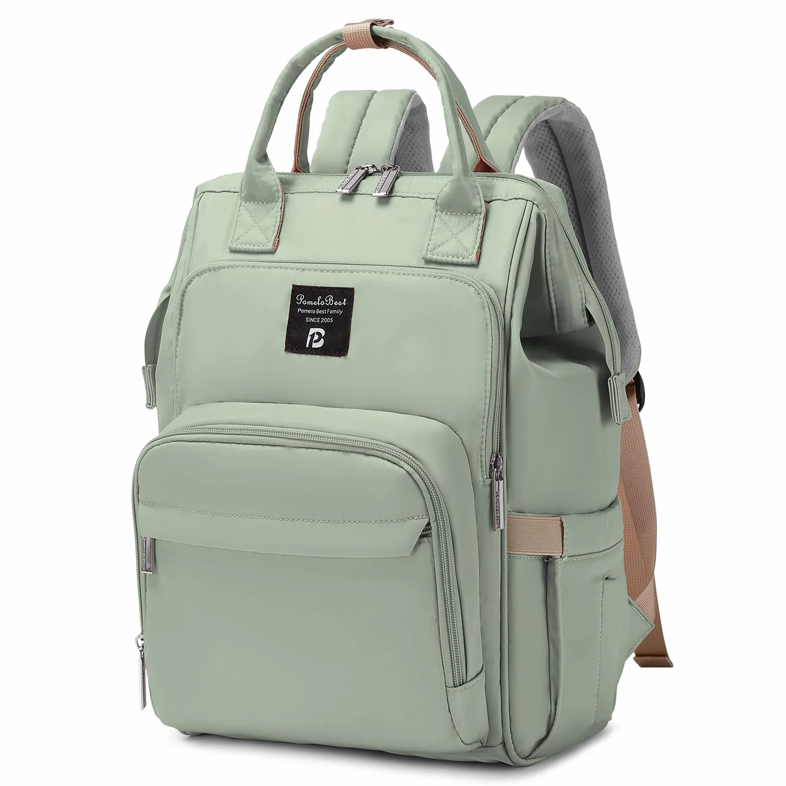 Sac à Dos à Langer Bébé Grande Capacité Imperméable Macaron Pastel Tapis Inclus Sangles Poussette Multifonctionnel