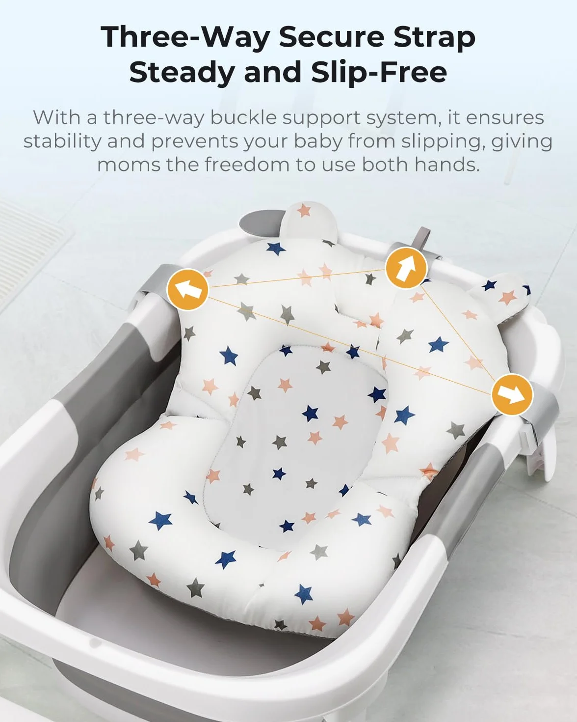 Coussin de Bain Bebe Baignoire Reducteur Oreiller Portable Flottant Antidérapant Nouveau-Né