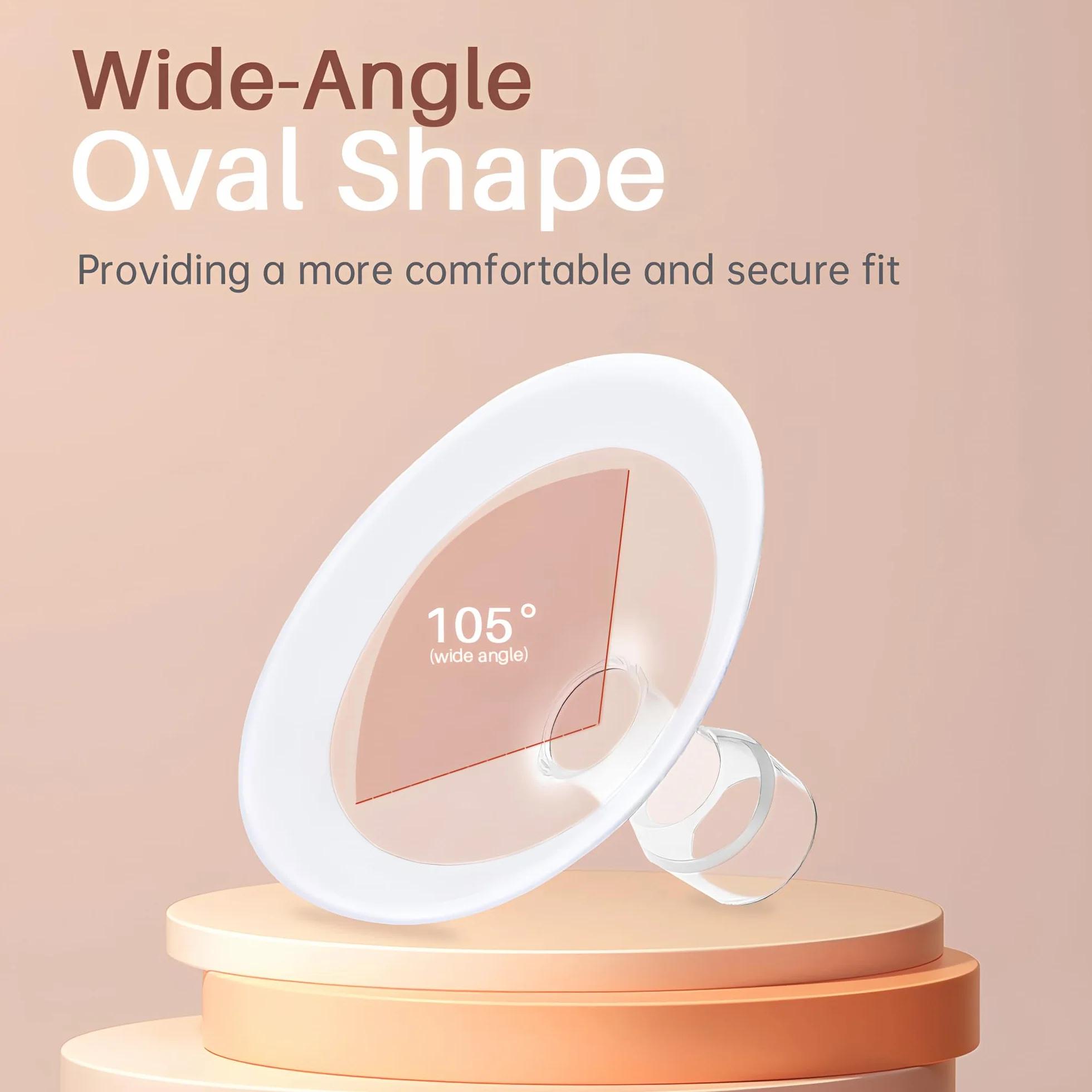 Brides ovales de 19 mm pour pompe Medela, souple compatible PersonalFit Freestyle Maxflow Freestyle Flex Swing Maxi Connector