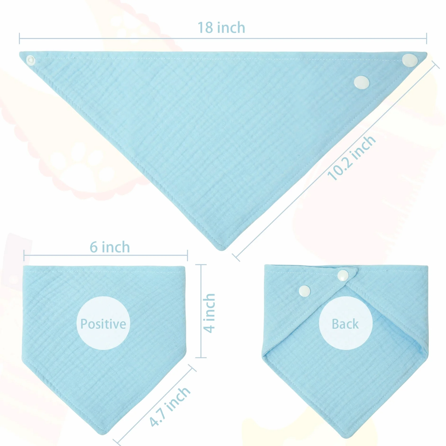 SLOSH Bavoirs Bébé Naissance Coton Doux Absorbant Respirent Unisex Garçons Filles