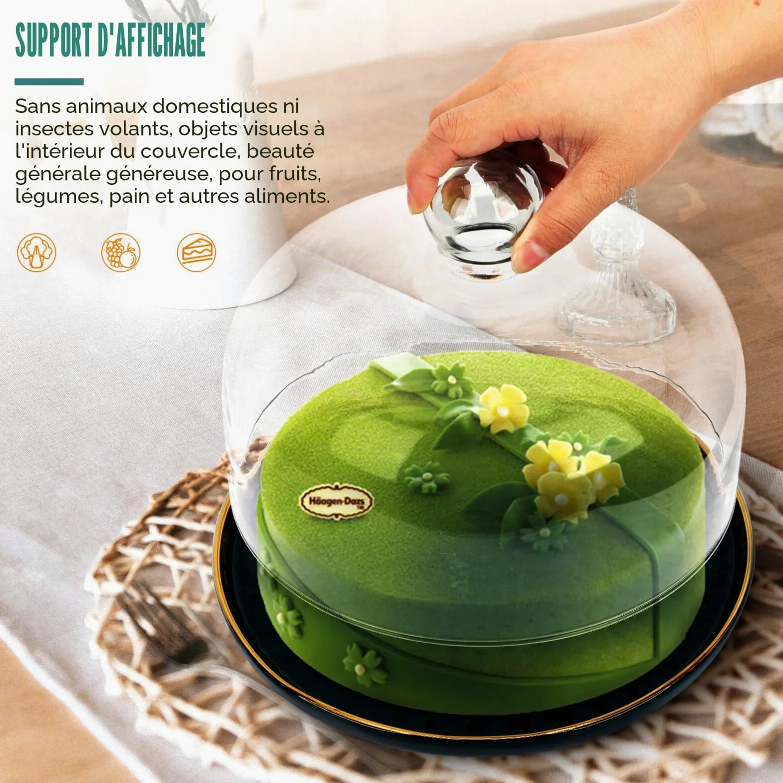 1 Jeu Présentoir à Gâteaux Présentoir à Desserts Plats Blancs Couverture De Présentation De Gâteau Couverture De Gâteau De Rond Serveurs Macaron Céramique Disque De Stockage