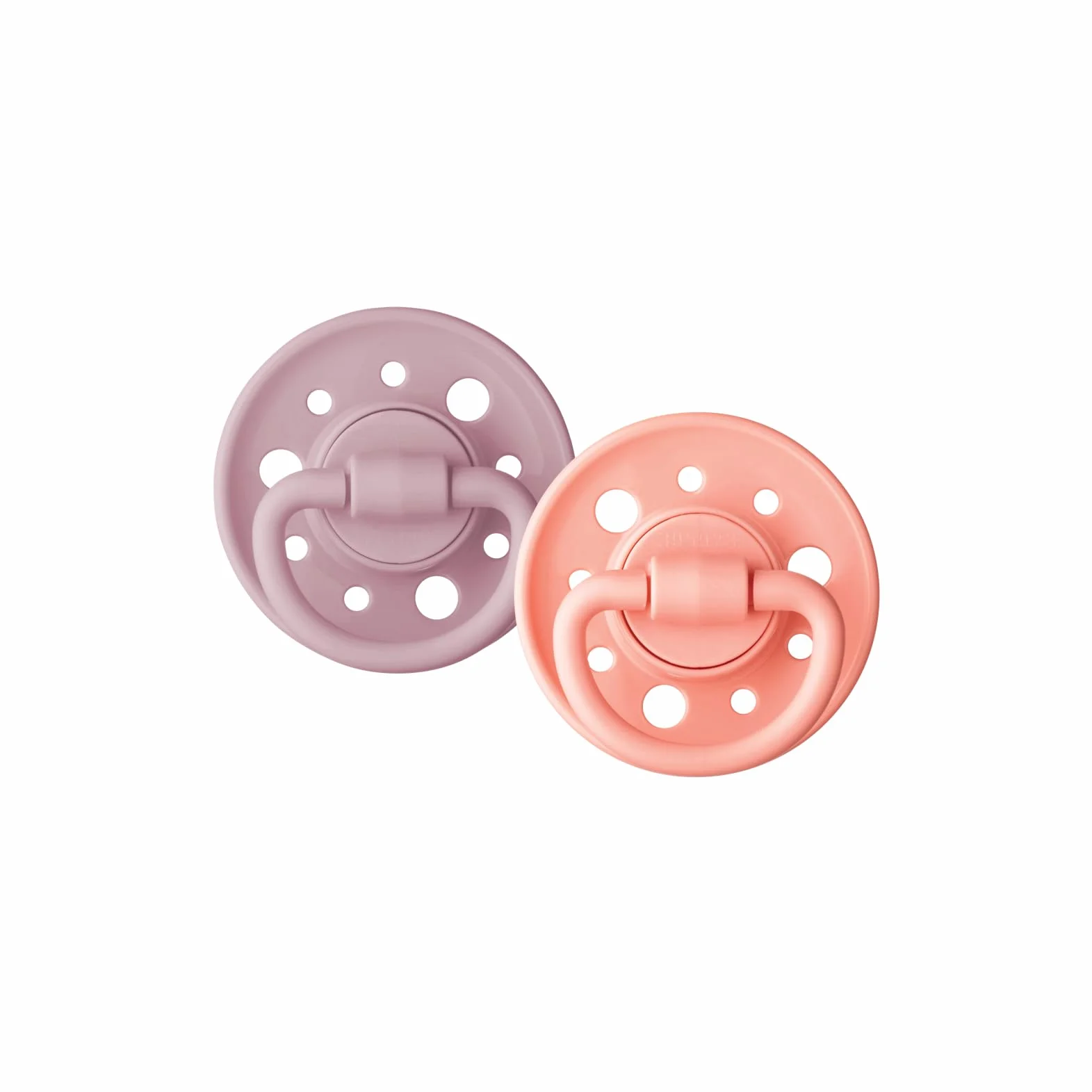 DODIE Sucettes Rondes GAÏA tetine bébé 6-36 mois Rose Lot de 2