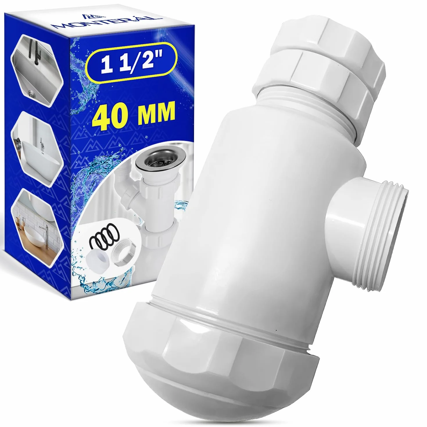 Siphon Lavabo 1 1/2" 40 mm Polypropylène MONTERAL