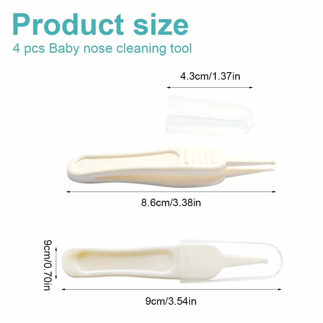 Pince à Épiler Bébé Sécurité, 4 Pcs Brucelles Nez Nettoyage