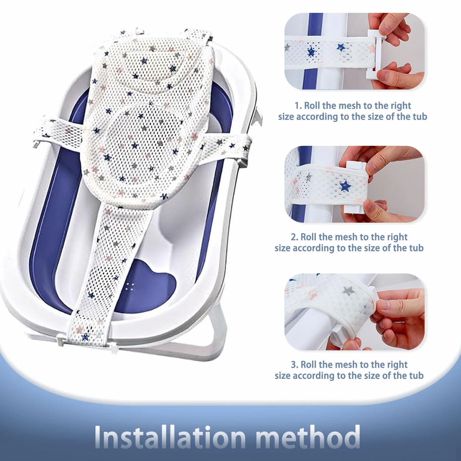 Hamac de Bain pour Bébé Antidérapant Pliable 0-36 Mois