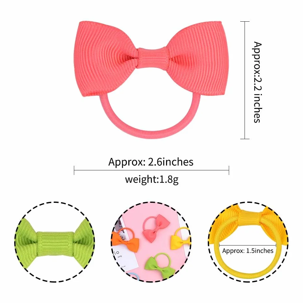 40pcs Bébé Filles Cheveux Arcs Élastiques Serre-Tête Queue de Cheval Accessoires Cheveux