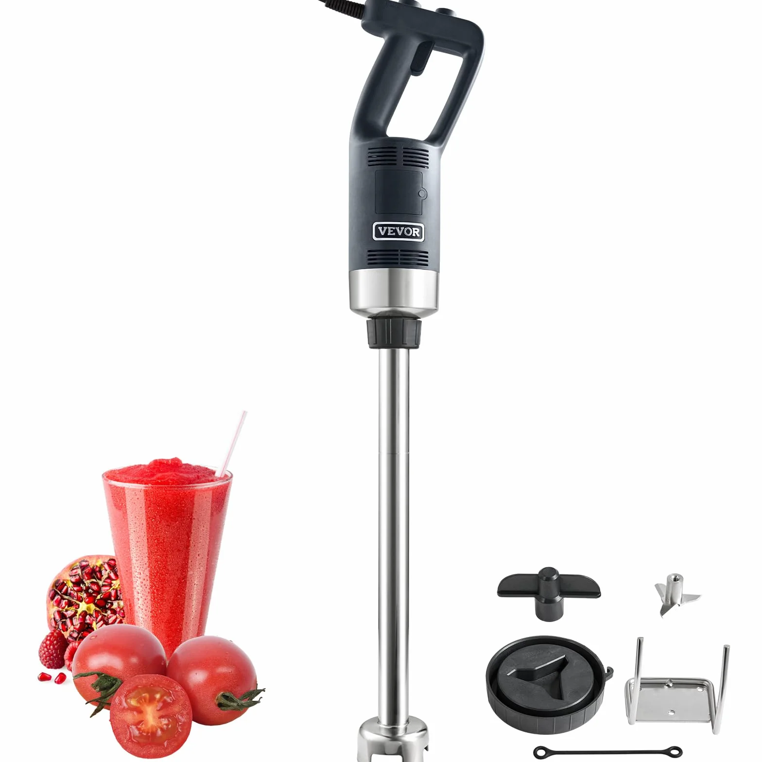 VEVOR Mixeur Plongeant 750 W Mélangeur à Main Immersion 855 mm Vitesse Variable Lame en Acier Inoxydable 304
