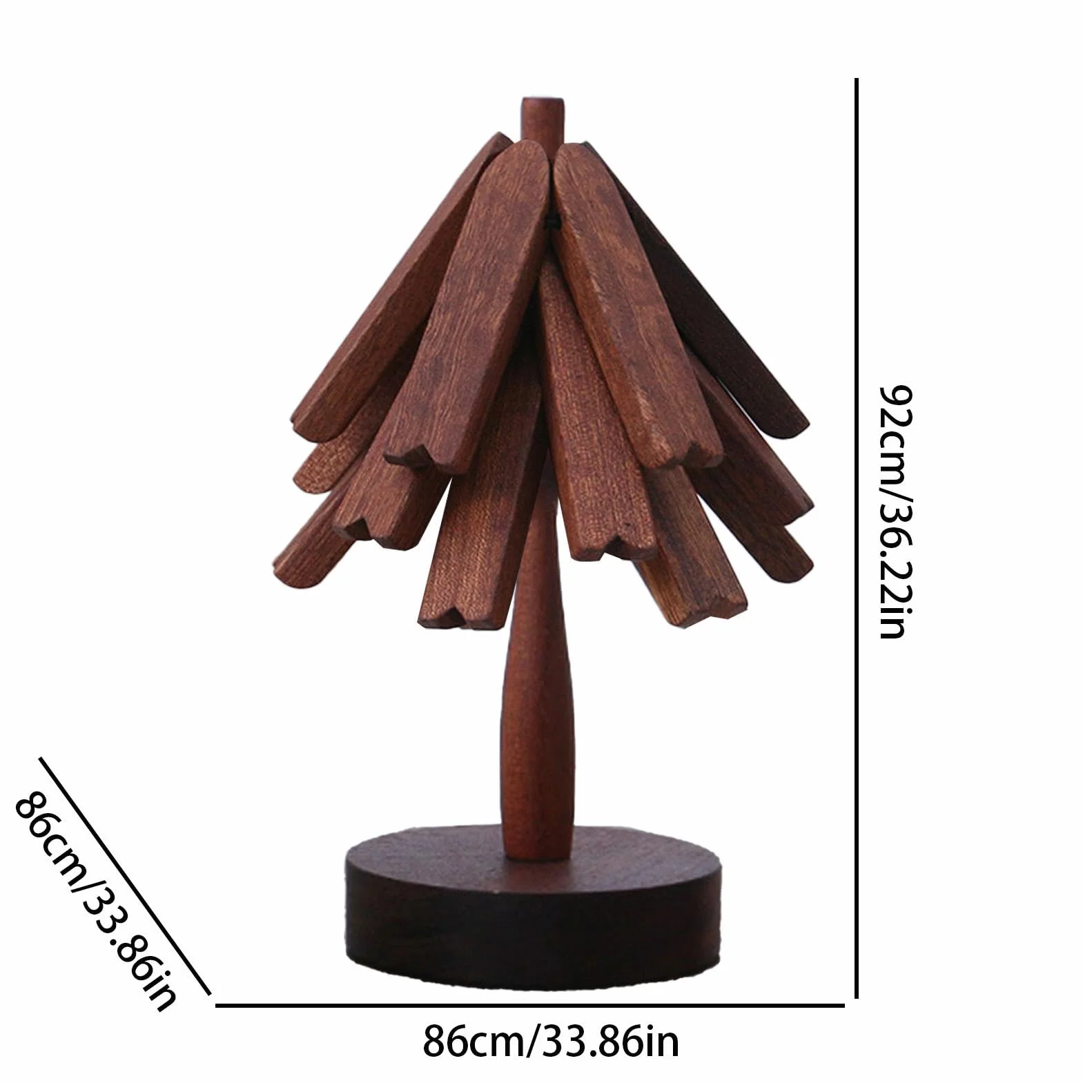 Dessous de plat en bois pour plats chauds, dessous de plat pliable en bois | d'arbre pour poêles chaudes en bois avec d'arbre – Tapis chaud multifonction, dessous de verre en bois résistant à la